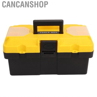 Cancanshop Portable Toolbox  Transparent Lid 14in Plastic Tool Box Versatile Industrial Grade with Handle for Hardware