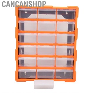 Cancanshop Drawer Type Box 18 Drawers Transparent Large  Wall Mount Storage Case