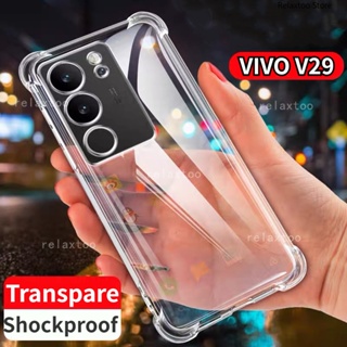 Clear Casing For VIVO V29 Lite 5G V27E V27 Pro VIVOV29 V27PRO VIVOV27 4G 5G V2250 Transparent Soft TPU Silicone Shockproof Phone Case Camera Lens Protect Back Cover