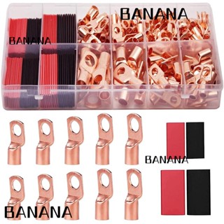 Banana1 หางปลาทองแดง AWG 2 4 6 8 10 12 พร้อมหางปลาเชื่อมต่อสายไฟ 160 ชิ้น