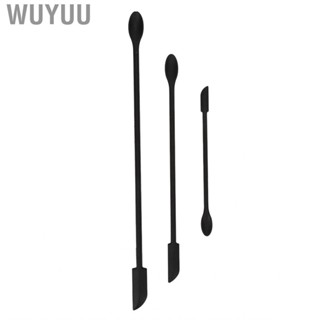 Wuyuu 3Pcs Mini Silicone Spatula Set For Lip Gloss  Lengthen Double End