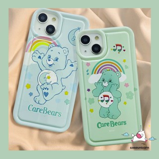 เคสโทรศัพท์มือถือ Tpu นิ่ม ลายการ์ตูนหมีน่ารัก สีรุ้ง สีเขียว สีฟ้า สําหรับ Redmi 10 12C 9A 9 10C 10A A2 9C NFC A1 9T POCO F4 Redmi Note 10s 8 10 11s 10 11 9 PRO MAX