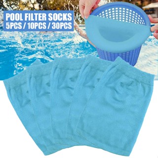 New Swimming Pool Skimmer Strainer Sock Bag Filter Bags Mesh Strainer Reusable