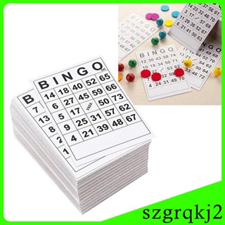 [Szgrqkj2] การ์ดเกม BINGO อ่านง่าย 60 หน้า 60 ใบ ใช้แล้วทิ้ง 60 แผ่น