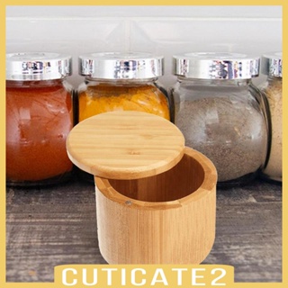 [Cuticate2] กล่องไม้ไผ่ ใช้ซ้ําได้ สําหรับใส่เครื่องปรุงรส พริกไทย อาหาร