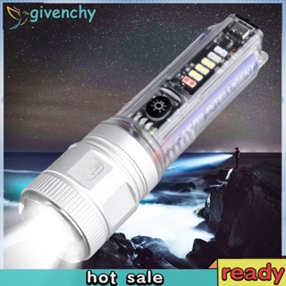 [givenchy1.th] ไฟฉาย LED 1800mAh Type-C พลังงานแสงอาทิตย์ 200LM IPX65 กันน้ํา