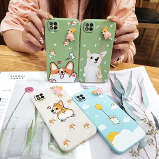 Anti-fall Skin feel silicone Phone Case For Xiaomi Poco C3 cute Corgi PP protective case ins Skin-friendly feel phone case