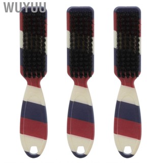 Wuyuu 3pcs Soft Beard Fade Brush Ergonomic Handle Styling Cleaning For Hbh