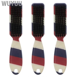 Wuyuu 3pcs Soft Beard Fade Brush Ergonomic Handle Styling Cleaning For Hbh