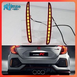 Rto ไฟท้ายรถยนต์ LED 3-in-1 สําหรับ Honda Civic FC FK7 Type R 2016-2020