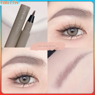 Sweetmint Liquid Water Eyebrow Pen, Liquid Eyebrow Pencil Natural Color Rendering High-eye Makeup For Women | เวลา1