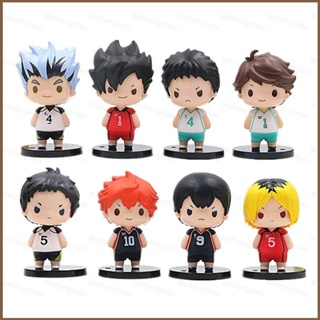 ใหม่ โมเดลฟิกเกอร์ Haikyuu Hinata Shoyo Tobio Kenma Tooru ของเล่น ของสะสม สําหรับเด็ก 8 ชิ้น