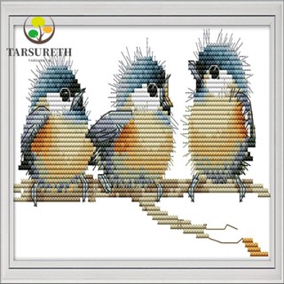 Tarsureth ชุดปักครอสสติตช์ ผ้าฝ้าย 11CT3 รูปนกน้อย เป็นมิตรกับสิ่งแวดล้อม DIY