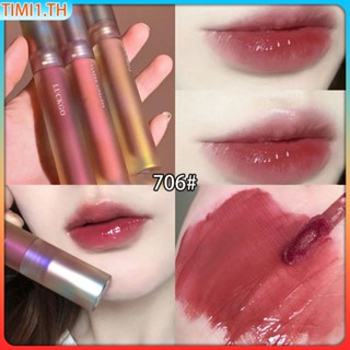 Luckgo ลิปกลอส Seashell Mirror Lip Glaze กันน้ำ ทนทาน No Fading Non-stick Cup Lip Makeup | เวลา1