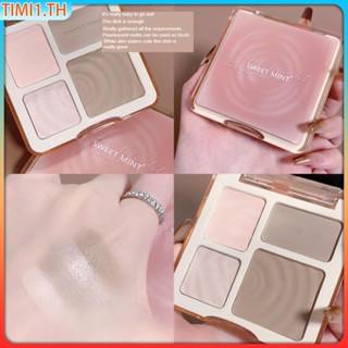 Sweetmint High -light Repair Of Eye Shadow/disk Blush Two -color Lighting Light Powder Four -colour Repair Disk For Women | สวีทมินต์ เวลา1