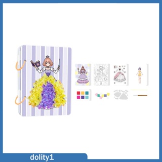 [Dolity1] หนังสือสติกเกอร์ ลายสีน้ํา ใช้ซ้ําได้ ของเล่นเสริมการเรียนรู้เด็ก