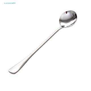 Pota  Long Handle Stainless Steel Tea Coffee Spoon Cocktail Ice Cream Soup Spoons Cutlery