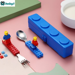 ชุดช้อนเด็กประกอบสีชมพู Ins Creative Fun, เครื่องใช้บนโต๊ะอาหารสแตนเลสแบบพกพา heby1