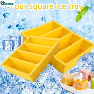 ถาดน้ำแข็งซิลิโคน 4 แถบ DIY แม่พิมพ์น้ำแข็งสร้างสรรค์ heby1