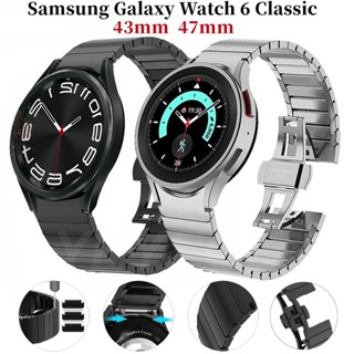 สายนาฬิกาข้อมือ สเตนเลส สําหรับ Samsung Galaxy Watch 6 Classic 47 มม. 43 มม. band 42 มม. 46 มม. 45 มม. สําหรับ Samsung Galaxy Watch 6 5 40 มม. 44 มม.