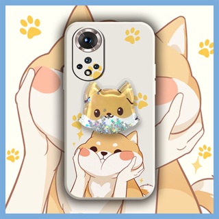 ins Skin feel silicone Phone Case For Huawei Honor50 Pro/Nova9 Pro quicksand Simplicity cute Rotatable stand Cartoon