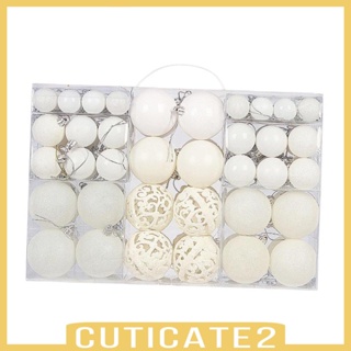 [Cuticate2] ลูกบอลคริสต์มาส กันแตก หลากสี สําหรับตกแต่งต้นคริสต์มาส วันหยุด งานแต่งงาน 100 ชิ้น