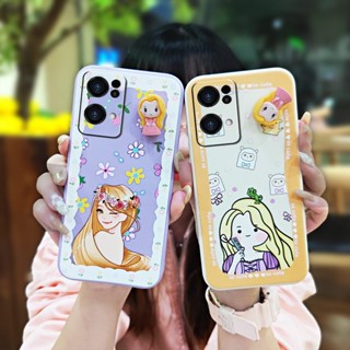 soft shell Rotating bracket Phone Case For OPPO Reno7 Pro 5G Three-dimensional doll ins Liquid silicone shell cute Corgi PP