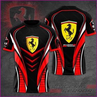 เสื้อยืดแขนสั้นลําลอง พิมพ์ลาย NP2 F1 Ferrari พลัสไซซ์ PN2