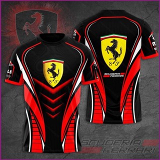 เสื้อยืดแขนสั้นลําลอง พิมพ์ลาย NP2 F1 Ferrari พลัสไซซ์ PN2