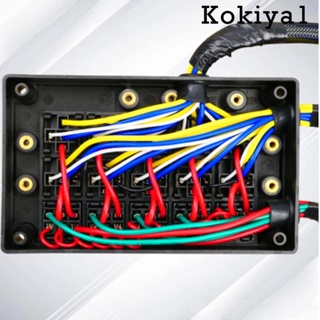 [Kokiya1] ฟิวส์ 12V กันน้ํา 15 ช่อง พร้อมฝาครอบป้องกัน 10 ช่องรีเลย์ สําหรับ SUV รถบรรทุก รถพ่วง SUV