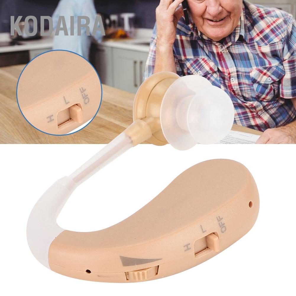 KODAIRA เครื่องช่วยฟังแบบชาร์จไฟได้สำหรับผู้สูงอายุ Digital Ear Sound Amplifier การช่วยเหลือคนหูหนวก US Plug 100-240V