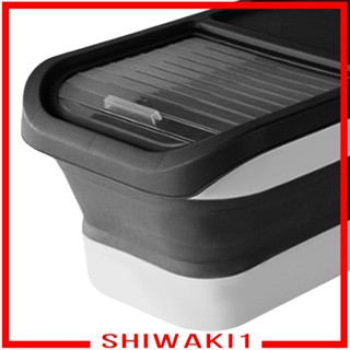 [Shiwaki1] กล่องอาหารสุนัข แบบใส 10 กก. พร้อมฝาปิด พับได้ สําหรับเก็บแป้ง ขนม