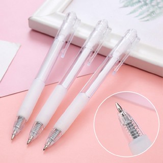 New Pressing Gel Pen Transparent Pen Rod 0.5mm Black Signature Pen Stationery