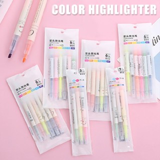 New Highlighter Fluorescent Pen Students Underline Marker Watercolor Pen