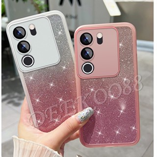 ใหม่ เคสโทรศัพท์มือถือ ซิลิโคนนิ่ม TPU ใส ไล่โทนสี แวววาว เต็มเครื่อง กันกระแทก สําหรับ VIVO V29 Y27 Y36 Y78 5G 4G 2023 VivoV29