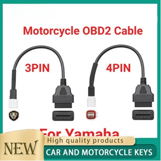 Xps ELM327 Yamaha Moto OBD 2 สายเคเบิลต่อขยาย OBD สําหรับรถจักรยานยนต์ Yamaha 3PIN 4PIN เป็น 16PIN OBD2