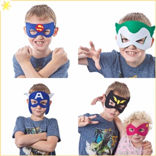 [LBE] Superhero Kids Felt Mask Party Gifts Superman Hulk Batman Spiderman Halloween Party Costumes Masks