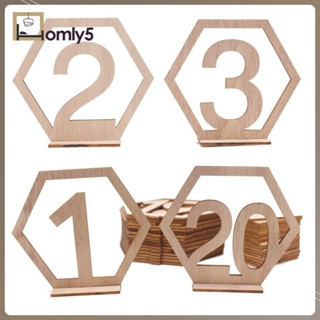 [Homyl5] ชุดตัวเลขไม้ 1-20 สําหรับตกแต่งโต๊ะงานแต่งงาน 20 ชิ้น