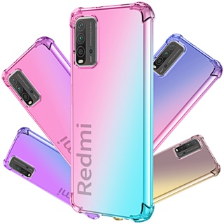 เคสโทรศัพท์ซิลิโคน TPU แบบนิ่ม ไล่โทนสี กันกระแทก หรูหรา สําหรับ Xiaomi Redmi Note 9 Pro Max Note 9 Pro Note 9s Note 9t Note 9 4G 5G