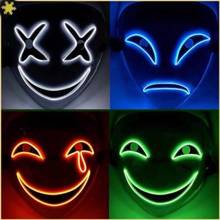 [LBE] ฮาโลวีน Black Bullet Leech Shadow Leading Mask Smile Clown Face Cosplay Party Props