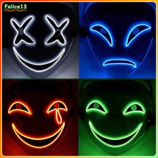 ฮาโลวีน Black Bullet Leech Shadow Leading Mask Smile Clown Face Cosplay Party Props -FE