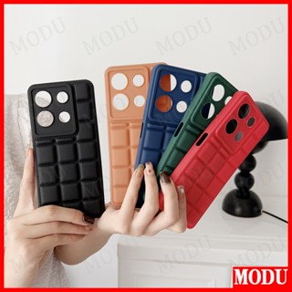 Modu เคสโทรศัพท์มือถือแบบนิ่ม กันกระแทก ลายบล็อกสามมิติ สําหรับ Xiaomi Redmi Note 12 12S 12 Pro Speed Turbo POCO F5 X5 Pro