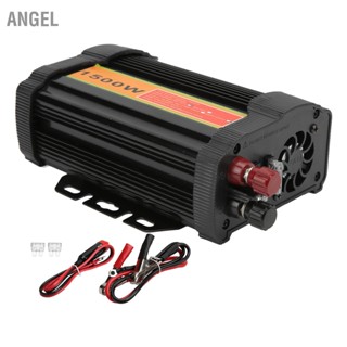 ANGEL สีดำ 1500W พาวเวอร์อินเวอร์เตอร์ Modified Sine Wave รถอินเวอร์เตอร์ DC 12V เป็น AC 220-240V Converter สำหรับกรณีฉุกเฉิน