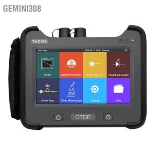 Gemini308 OTDR Fiber Optic Tester 1625nm 500m to 160km 33db 7in Screen 5 in 1 with SC ST LC Adapter 110‑240V สีดำ