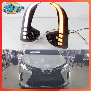 Rto ไฟเลี้ยวไดนามิก LED DRL สําหรับ Toyota Yaris Facelift Daylight Toyota Vios 2020-2022