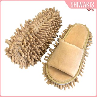 [Shiwaki3] Chenille Mop รองเท้าแตะ เปิดนิ้วเท้า ทําความสะอาดฝุ่น พื้น สิ่งสกปรก