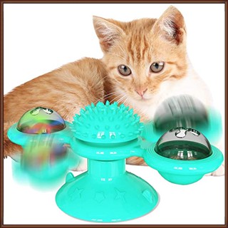 Jaz Windmill ของเล่นแมว แป้นหมุนโต้ตอบ แปรงนวด สําหรับสัตว์เลี้ยง คิตตี้ ขูดเห็บ