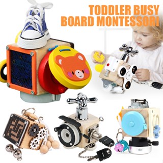 New Toddler Busy Board Montessori Educational Toys Basic Skills Board Kids Gift