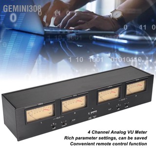 Gemini308 4 Way VU Meter ปรับเกนได้ 3 ระดับ RCA XLR Switcher Adapter ตัวบ่งชี้ระดับเสียง 100‑240V