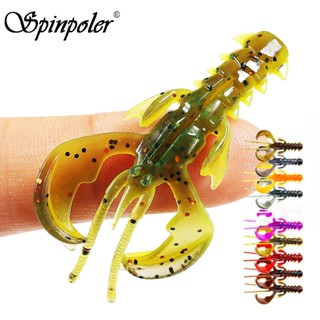 Spinpoler TPR เหยื่อตกปลา รูปกุ้ง พลาสติกนิ่ม ลอยน้ําได้ 4 ซม. 6.5 ซม. UV